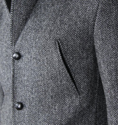 Harris Tweed Colbert, Callum Utility Jacket - Charcoal - Afbeelding 3