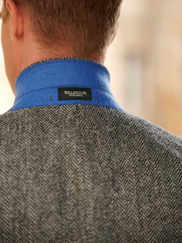 Harris Tweed Jacket London In Black Herringbone - Afbeelding 4