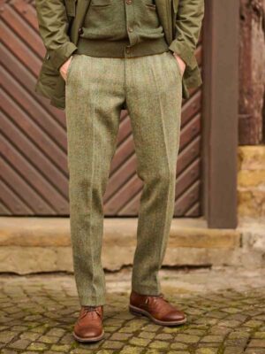 Harris Tweed Pantalon Mr Miller In Light Green