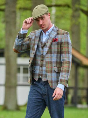 Harris Tweed Jacket London In Highland Check