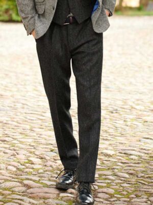 Harris Tweed Pantalon Mr Miller In Charcoal