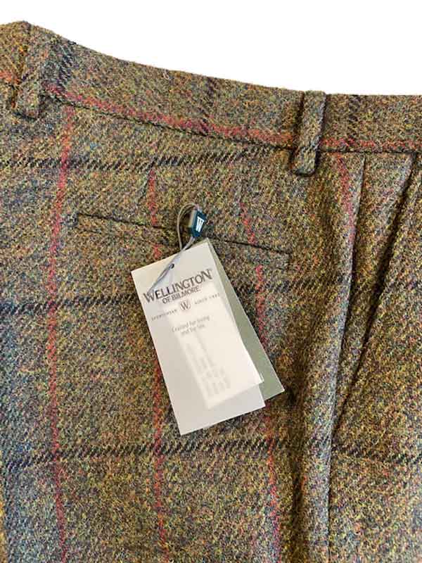 Harris Tweed Pantalon Mr Miller in Green Overcheck - Afbeelding 5