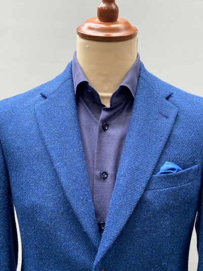 Harris Tweed Jacket Blue Twill 607 - Afbeelding 3