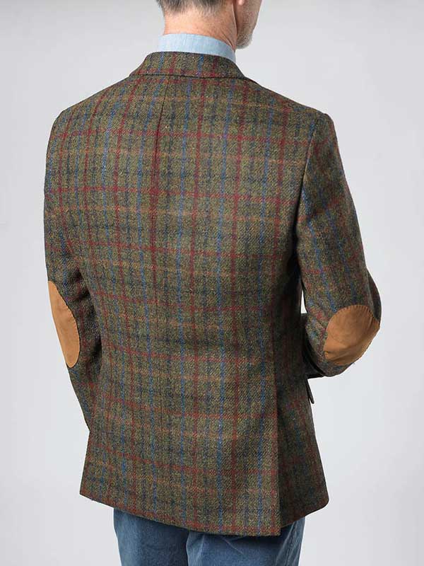 Harris Tweed Jacket London In Red-Blue Check - Afbeelding 3