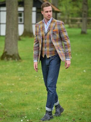 Magee Tweed Jacket ''London'' In Multicolor Check