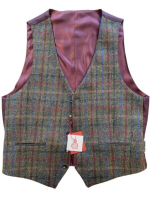 DF Harris Tweed Waistcoat Zonder Revers 650