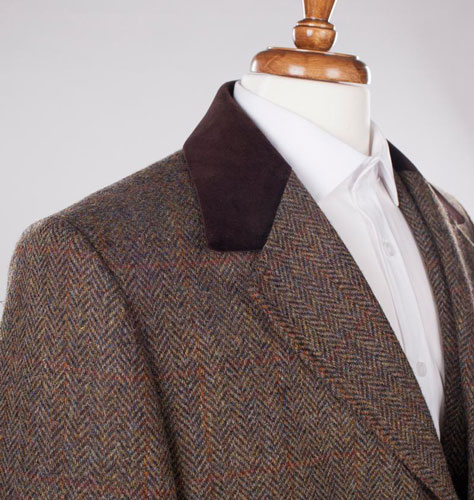 Harris Tweed Overjas, Chelsea Overcoat - Brown - Afbeelding 5
