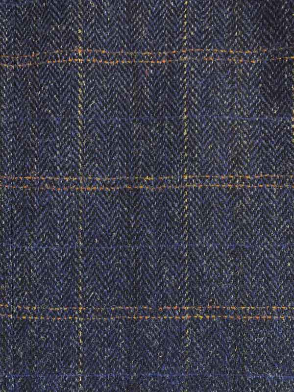 Harris Tweed Jacket London In Donkerblauw Visgraat - Afbeelding 3