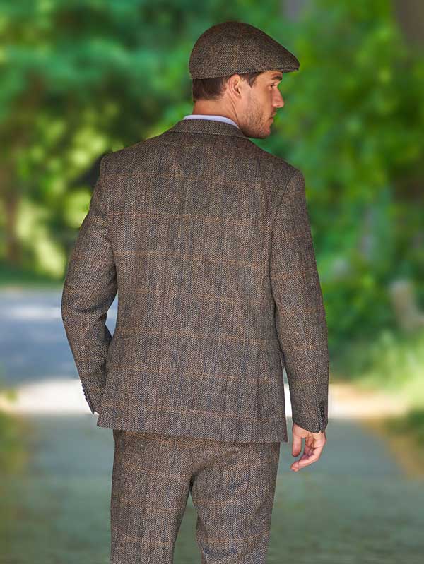 Harris Tweed Jacket London In Highland Green Herringbone - Afbeelding 3