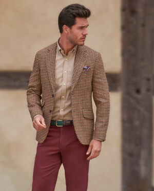 Harris Tweed Jacket London In Country Houndstooth