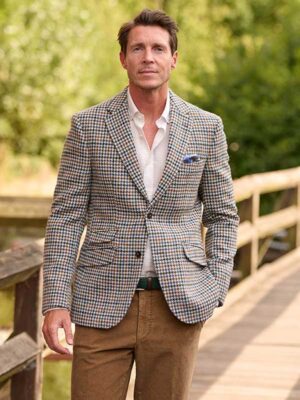 Harris Tweed Jacket London In Cream Cocktail