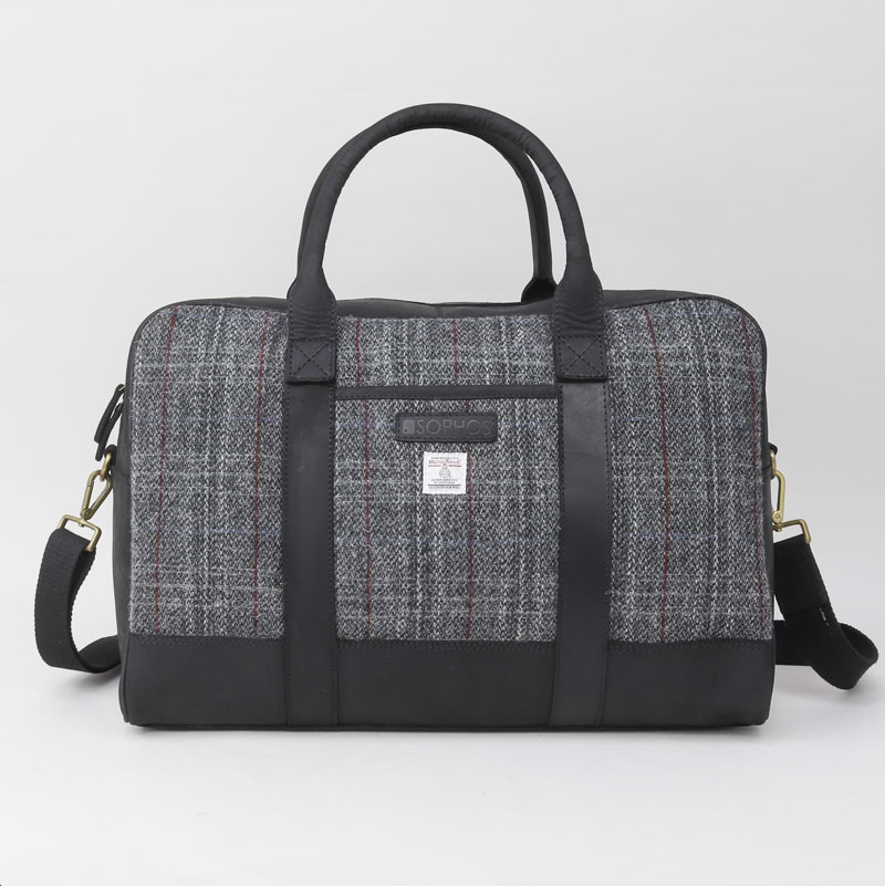 Grey_Harris_Tweed_Holdall Grey_Harris_Tweed_Holdall
