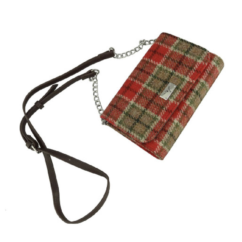 Harris_Tweed__Strathy__Wallet_Shoulder_Bag_in_Red___Green_Tartan Harris_Tweed__Strathy__Wallet_Shoulder_Bag_in_Red___Green_Tartan