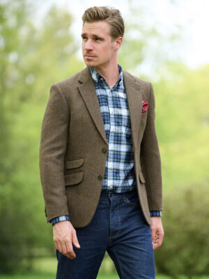 Harris Tweed Jacket London In Tweed Shadow