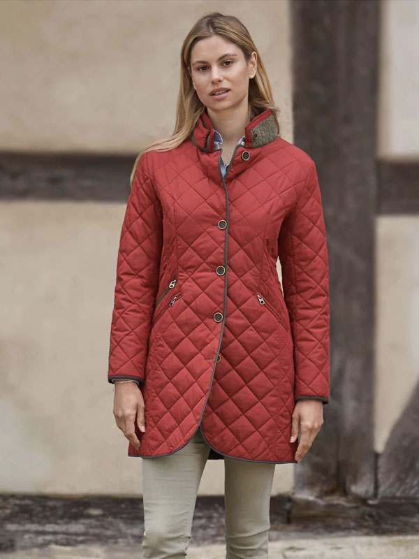 Wellington__Harris_Tweed_damesjas_gesteppt_met_Polarfleece_Red_Dahlia