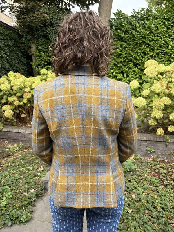 Harris tweed Dames Jasje Ladies Club Amber Check - Afbeelding 3