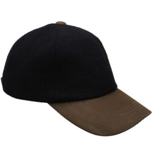 Harris Tweed Cap, Black Twill