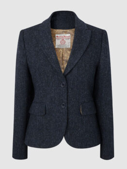 Harris Tweed Jacket Tammy Navy Herringbone
