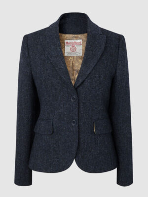 Harris Tweed Jacket Tammy Navy Herringbone