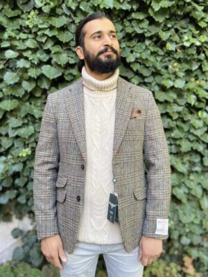 Harris Tweed Jacket London Greystone Overcheck