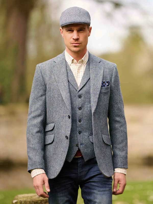 Harris Tweed Jacket London In Tweed Of Water - Afbeelding 2