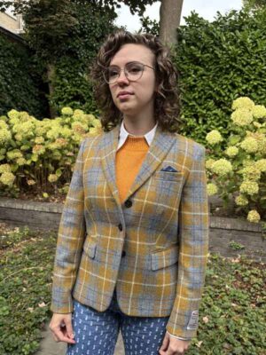 Harris Tweed Dames Blazer LadiesClub Amber Check