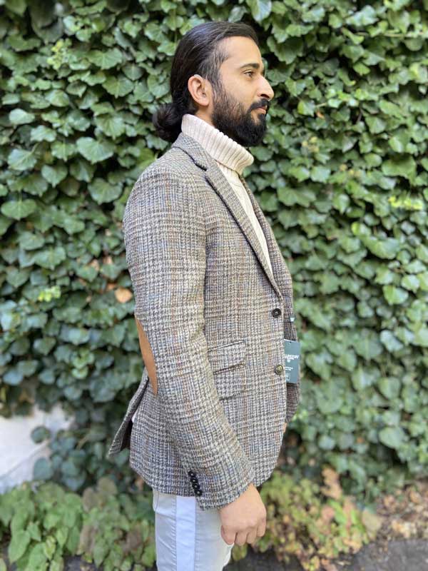 Harris Tweed Jacket London Greystone Overcheck - Afbeelding 4