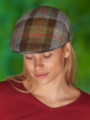 Harris Tweed Flat Cap Henry In Highland Check