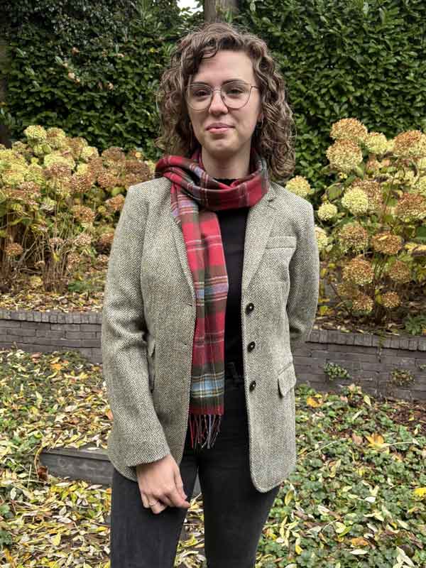 Harris Tweed Dames Jasje Carola In Multigreen - Afbeelding 4