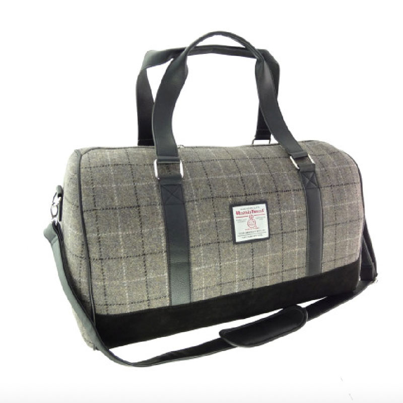 Harris_Tweed__Clyde__Weekend_Bag_in_Mink_with_Black_Overcheck Harris_Tweed__Clyde__Weekend_Bag_in_Mink_with_Black_Overcheck