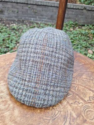 Harris Tweed Flat Cap Henry Greystone Overcheck