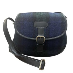 Harris Tweed Rowan Saddle Bag Black Watch