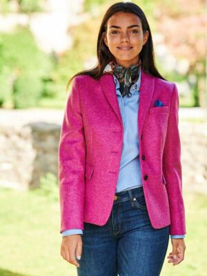 Harris Tweed Dames Blazer LadiesClub In Pink