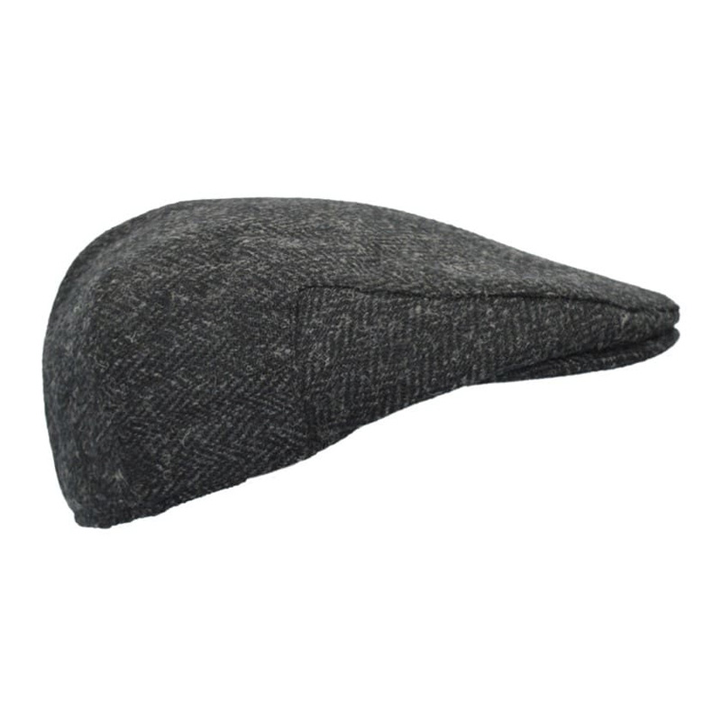 Flat Cap 600 Harris Tweed Antraciet / Gun Metal - Afbeelding 3