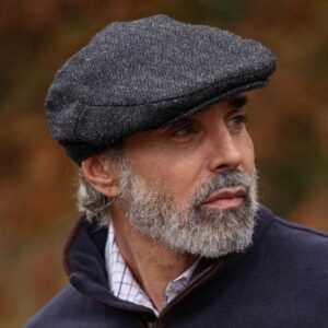 Flat Cap Harris Tweed Oakmoor Gun Metal
