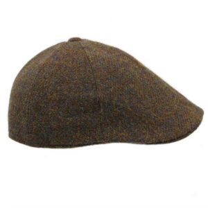 Harris tweed Duckbill 6 piece Cap Mallaig Brown Mix