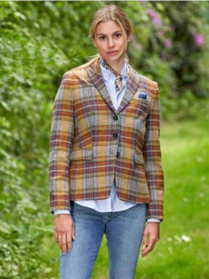 Magee Tweed Dames Blazer "Ladiesclub" In Multicolor Check