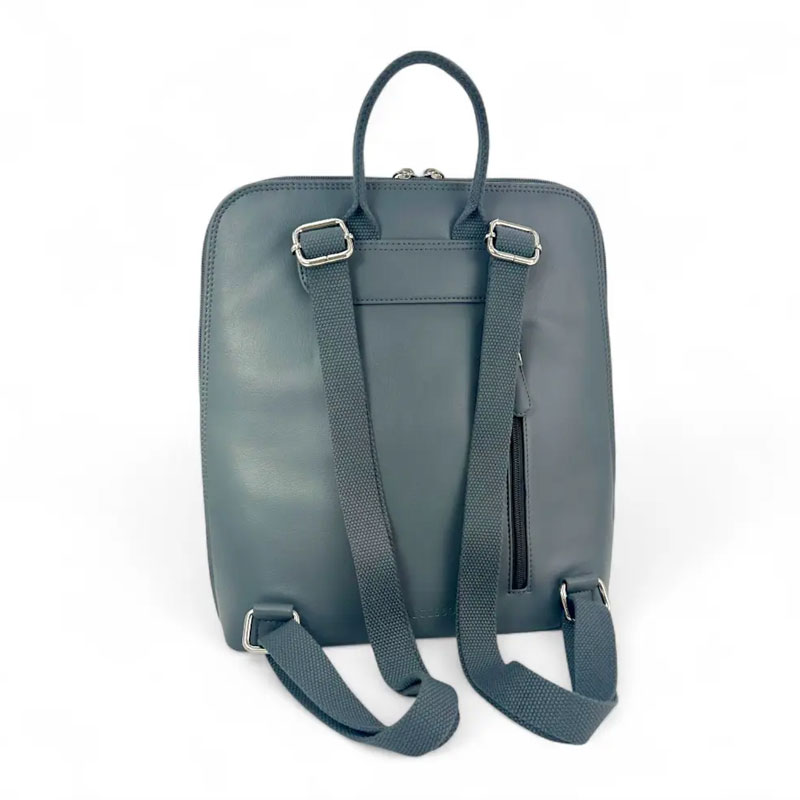 Harris Tweed Backpack In Turquoise Herringbone - Afbeelding 4