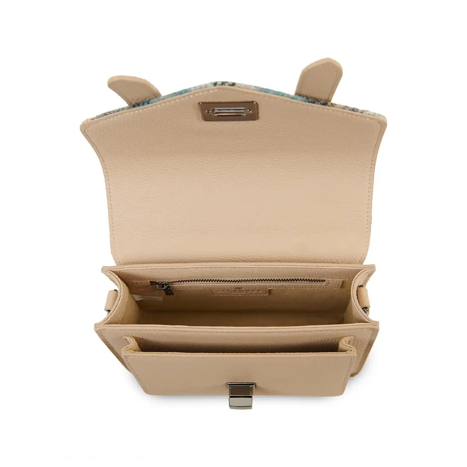 Harris Tweed Clutch, The Leather Mini Satchel, Islander, Islander Tartan - Afbeelding 5