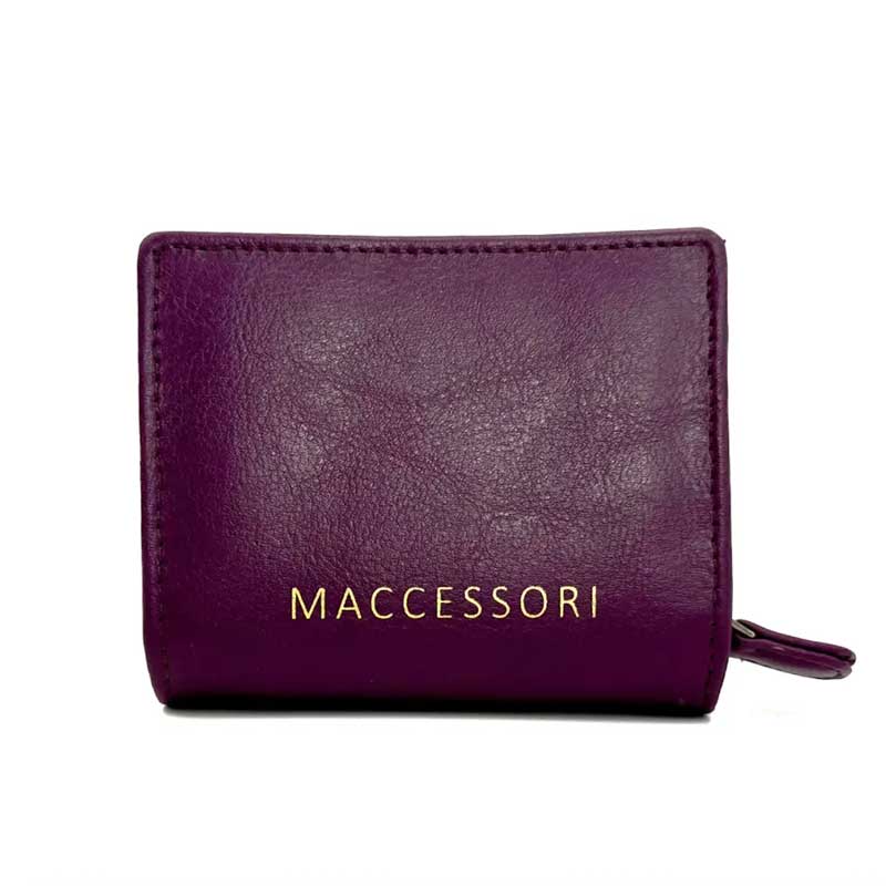 Harris Tweed Trifold Purse In Green/Purple Plaid - Afbeelding 6