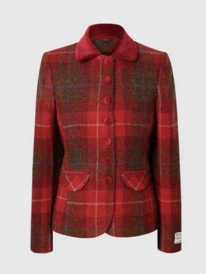 Harris Tweed Jacket Amy Red Tartan