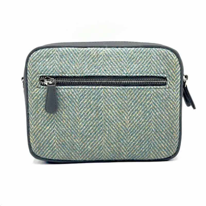 Harris Tweed Camera Bag In Turquoise Herringbone - Afbeelding 4