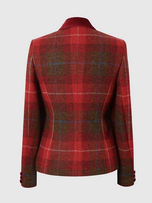 Harris Tweed Jacket Amy Red Tartan - Afbeelding 2