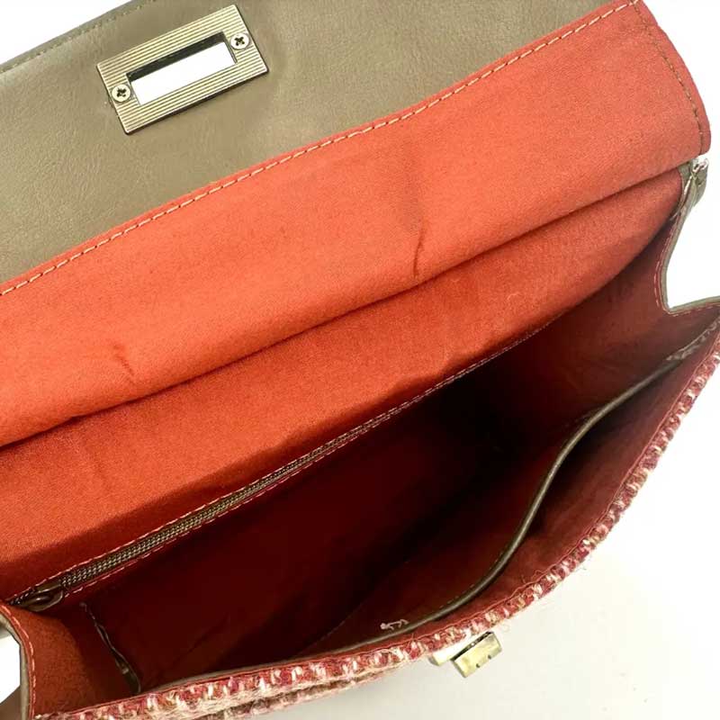 Harris Tweed Satchel Bag In Maple - Afbeelding 5