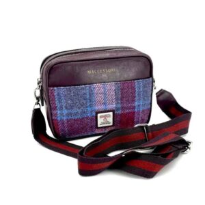 Harris Tweed Camera Bag In Pastel Pink