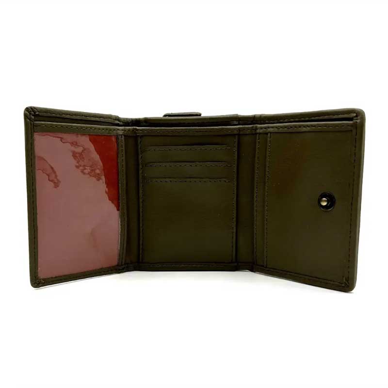 Harris Tweed Trifold Purse In Maple - Afbeelding 6