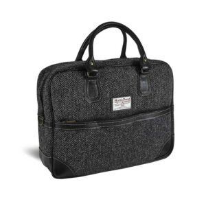 Harris Tweed Briefcase Bag Arran Charcoal
