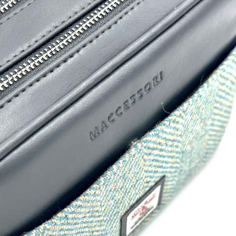 Harris Tweed Camera Bag In Turquoise Herringbone - Afbeelding 7