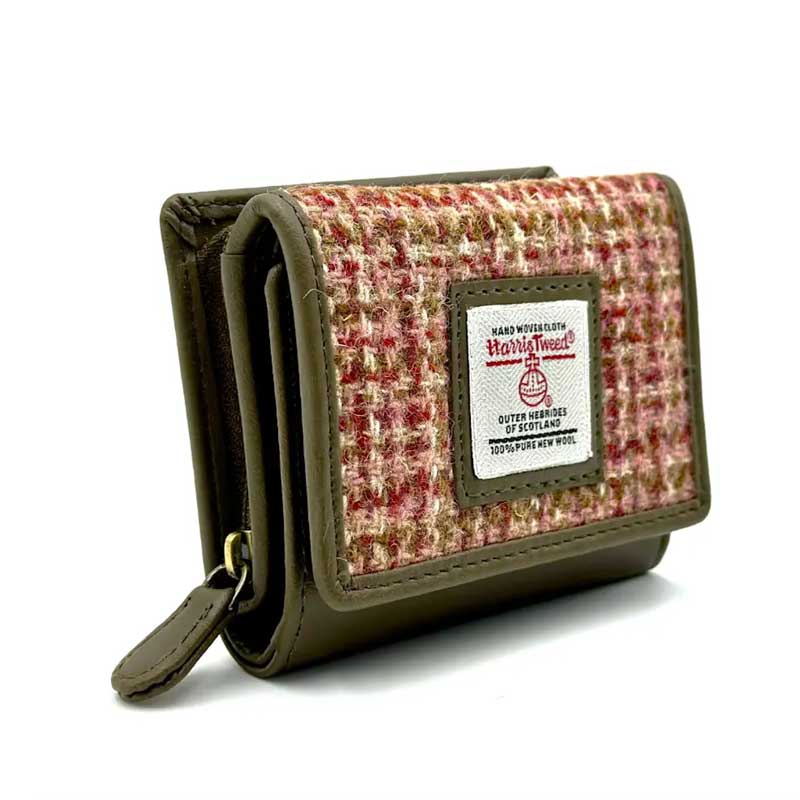 Harris Tweed Trifold Purse In Maple - Afbeelding 2