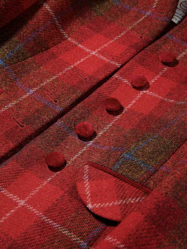 Harris Tweed Jacket Amy Red Tartan - Afbeelding 3